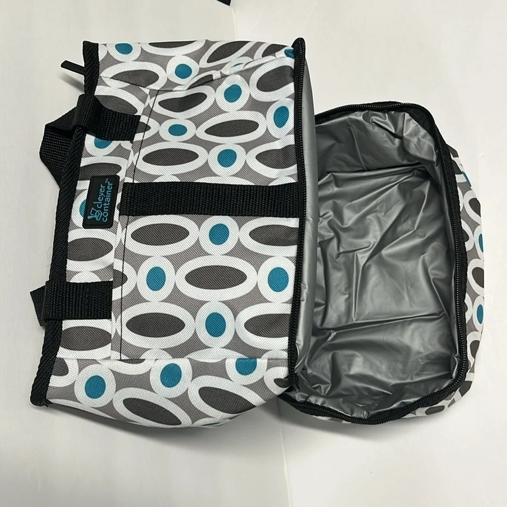 🆕 Insulated Meal Lunch and Snack Bag Tote Two Compartments with Black Handles